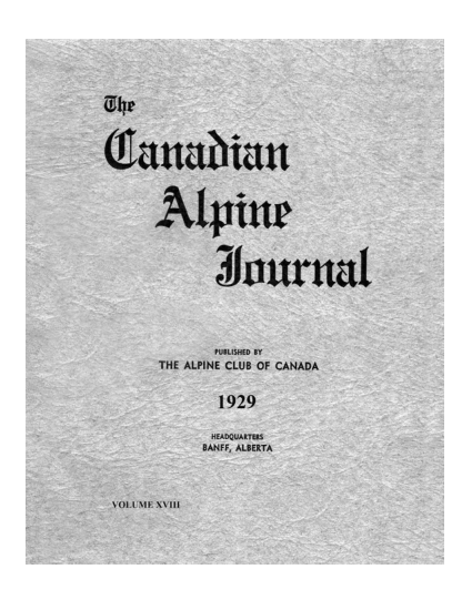 Canadian Alpine Journal 1929 thumbnail